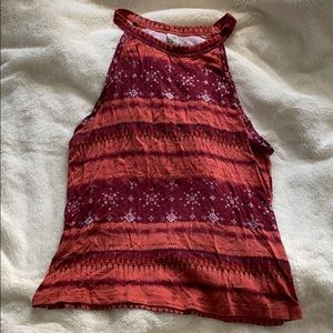 high neck tribal print top!!